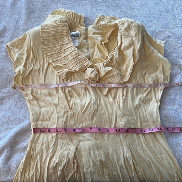 𝅺VINTAGE Nina Piccalino Yellow Sun Dress - Picture 6 of 6